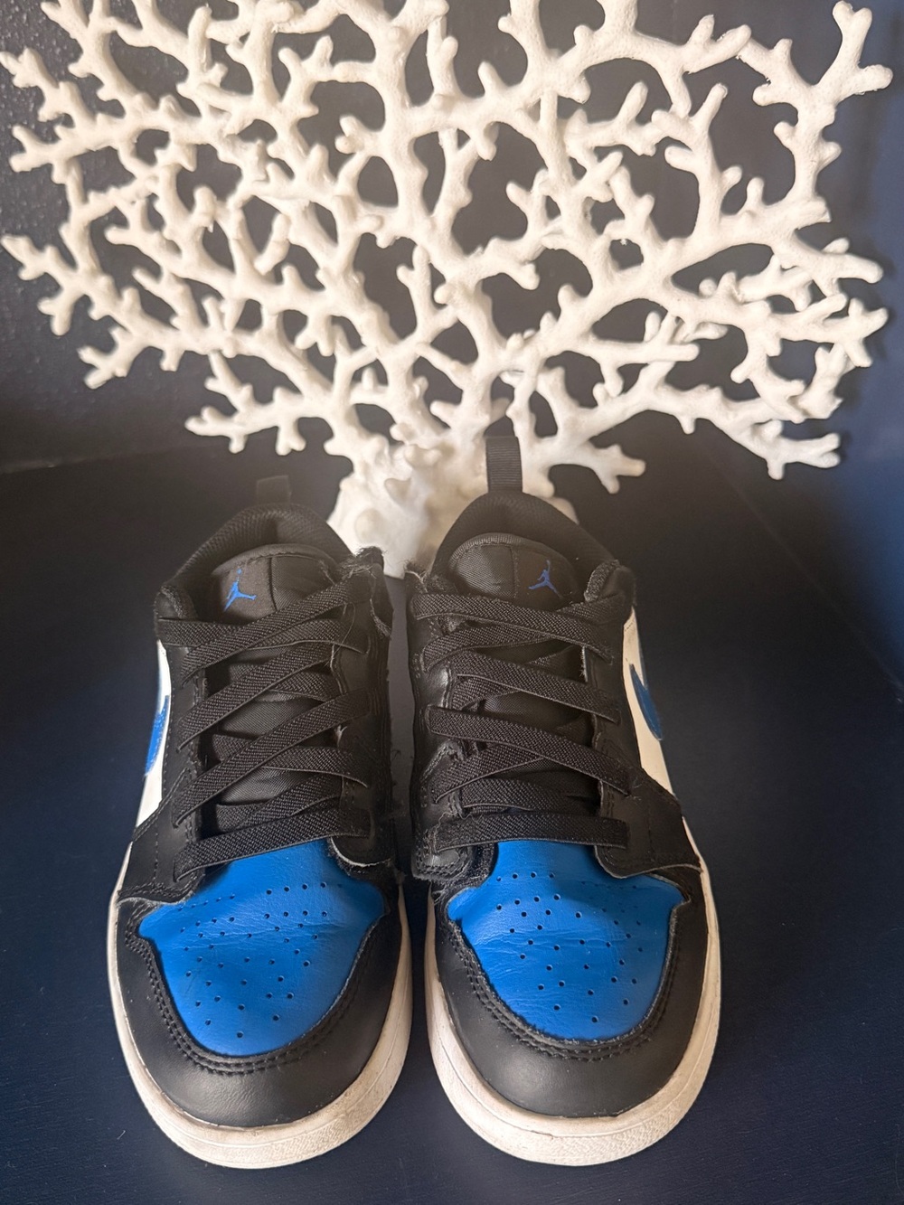 Air Jordan 1 Low Alt EasyOn White Black Game Royal Toddler Size 2Y